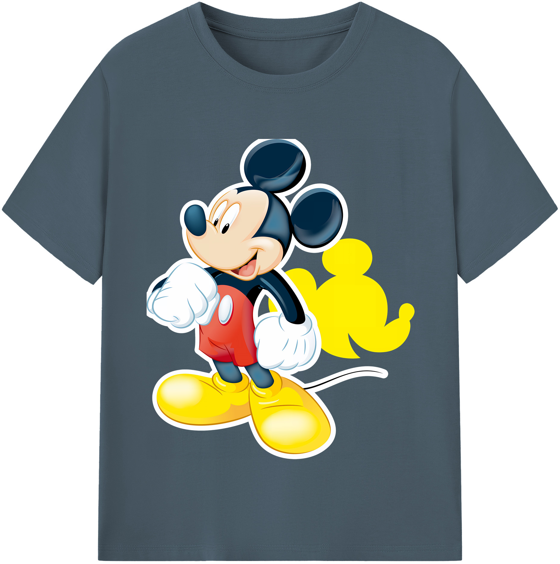 （画像用） ミッキーマウス Mickey Mouse 綿100％半袖Tシャツ（フロントプリント）